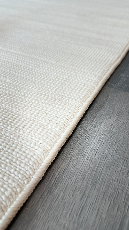 Halı Vagonu Alpaka 8002 Krem Sisal Dokuma Makine Halısı