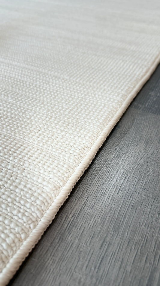 Halı Vagonu Alpaka 8002 Krem Sisal Dokuma Makine Halısı - HALI VAGONU