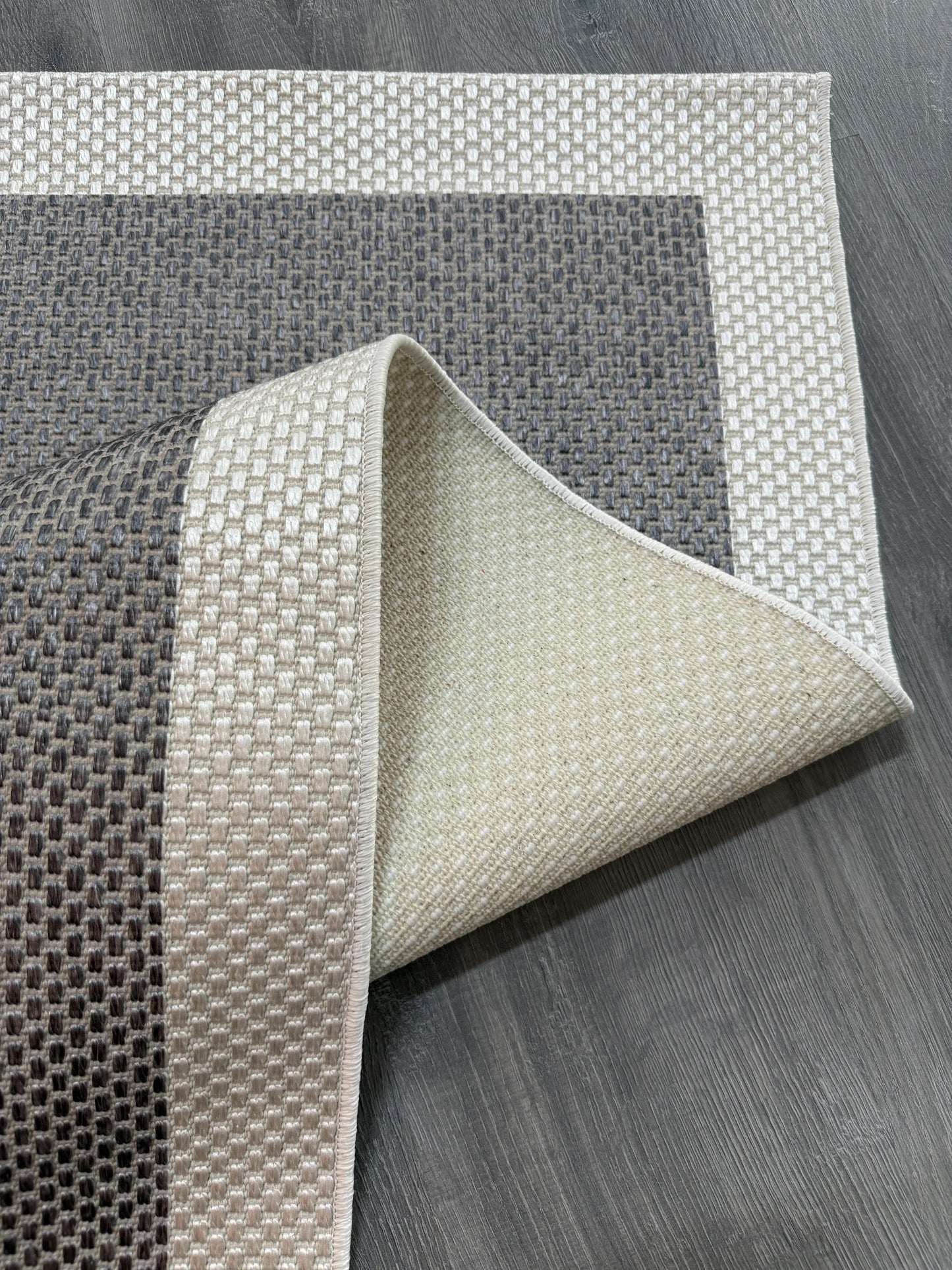 Natura Sisal NTR 06 Krem Antrasit Sisal Dokuma Halı - NTR 06 - HALI VAGONU