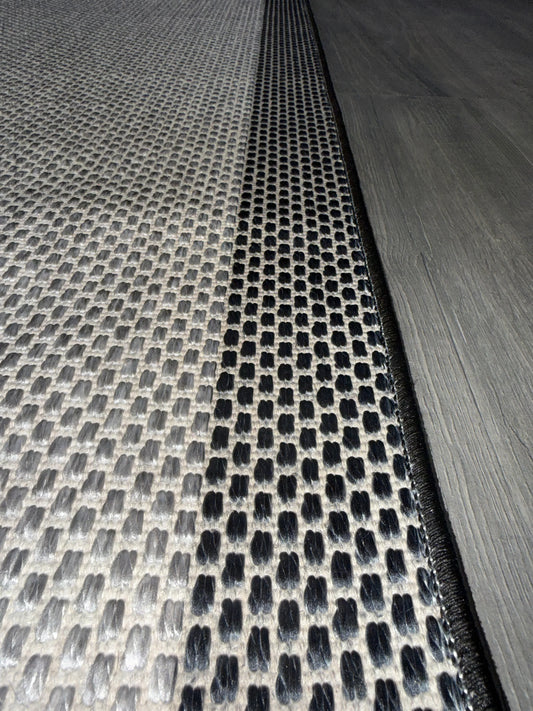 Natura Sisal NTR 10 Siyah Gri Sisal Dokuma Halı - NTR 10 - HALI VAGONU