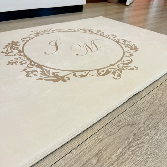 Halı Vagonu HV198 Krem Bej Kişiselleştirilebilir İsimli Yumuşak Çocuk Halısı - HALI VAGONU