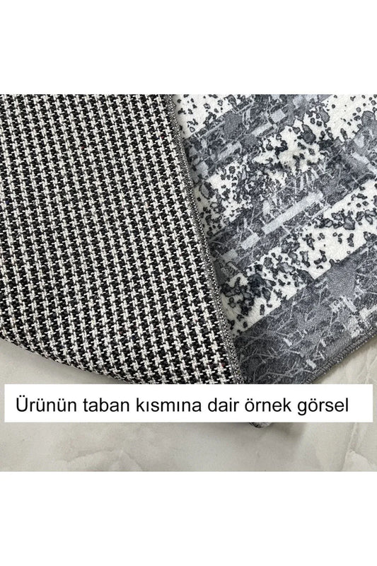 Yumuşak Dokulu Bambu Soft Kilim - Etnik Saçaklı Dijital Baskı HV-SK-906 - HALI VAGONU