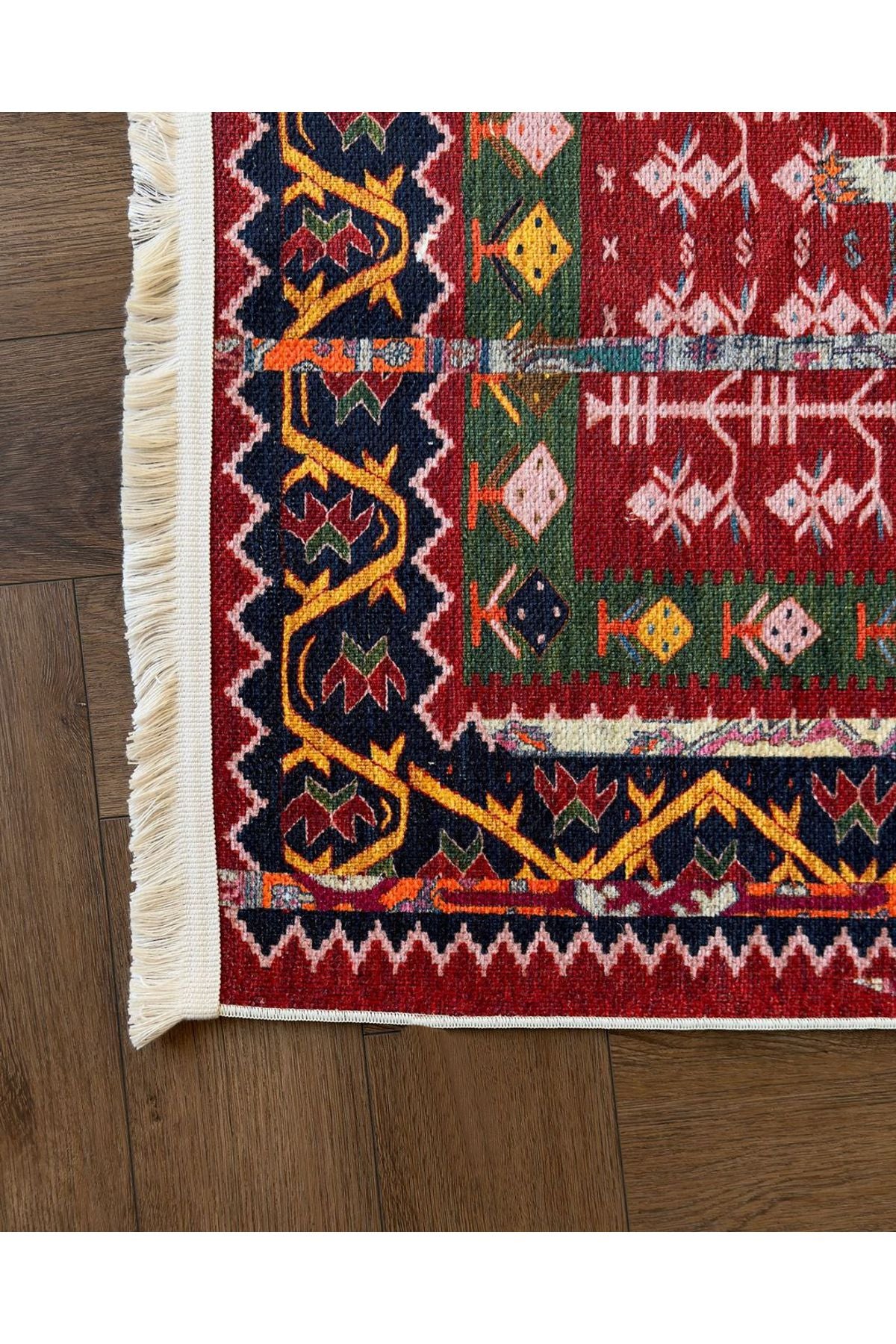 Halı Vagonu 15 Sanatsal Artwork Stil Çok Renkli Vintage Dokuma Taban Halı