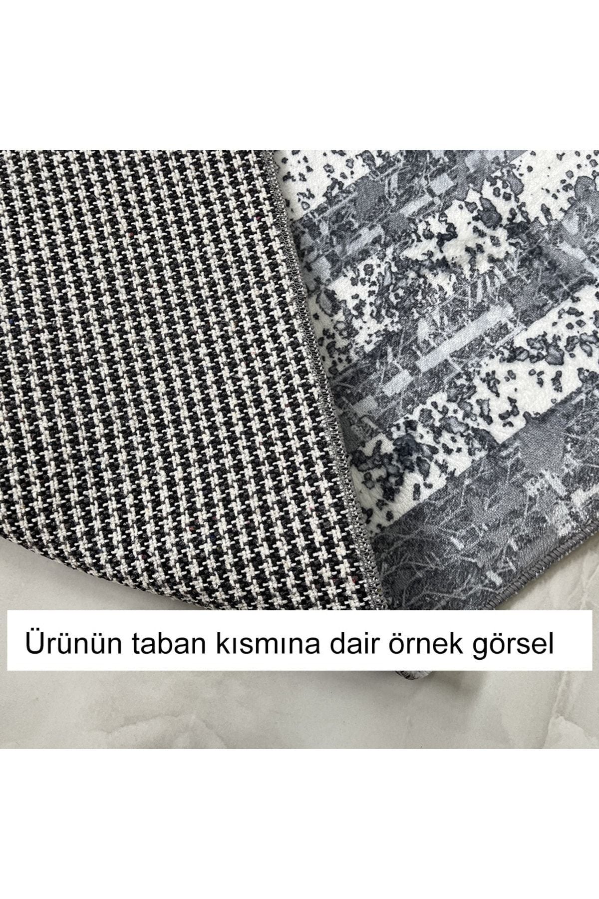 Yumuşak Dokulu Bambu Soft Kilim - İskandinav Saçaklı Dijital Baskı HV-SK-916