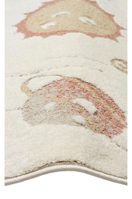 PICCOLO PCL 02 CREAM MULTY Pastel Renkli Hav ve Toz Vermeyen Çocuk Halısı - HALI VAGONU