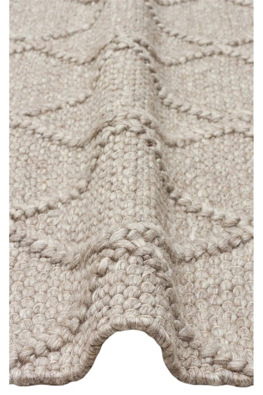 JADE DIAMOND BROWN Naturel Kazak Örgü Desenli El Dokuma Örgü Halı - HALI VAGONU