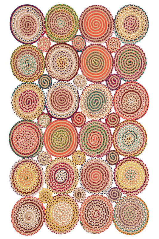 PATNA PTN 10 MULTY MIX Renkli Jüt Görünümlü Hasır Örgü Halı