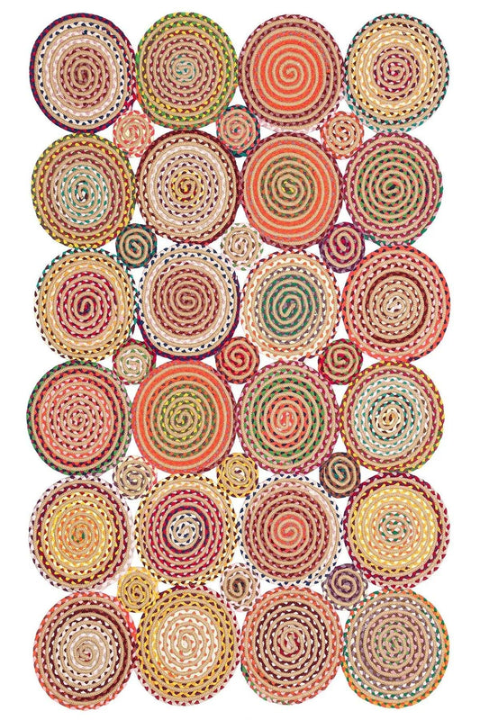 PATNA PTN 10 MULTY MIX Renkli Jüt Görünümlü Hasır Örgü Halı - HALI VAGONU