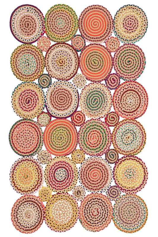 PATNA PTN 10 MULTY MIX Renkli Jüt Görünümlü Hasır Örgü Halı - HALI VAGONU