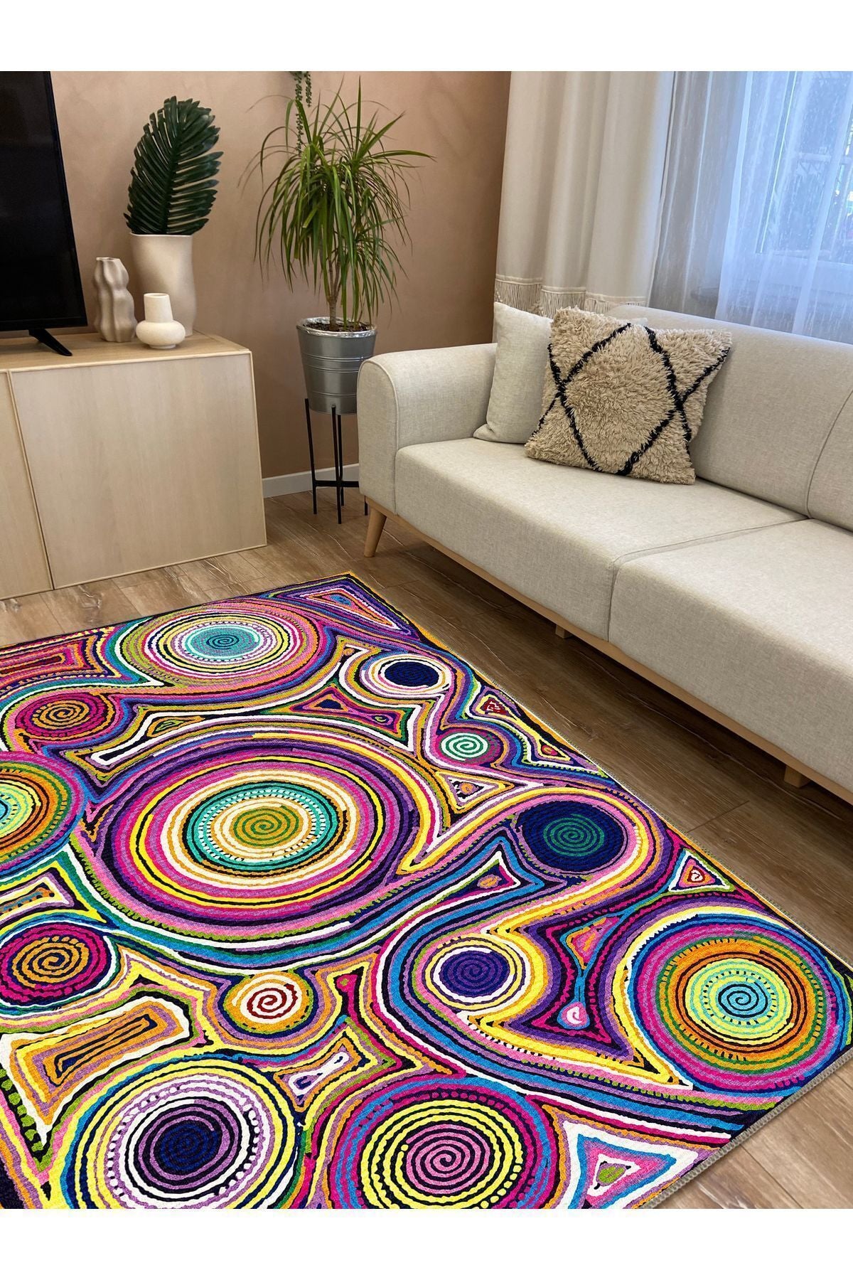 HV 21 Modern Stil Yıkanabilen Salon Halısı