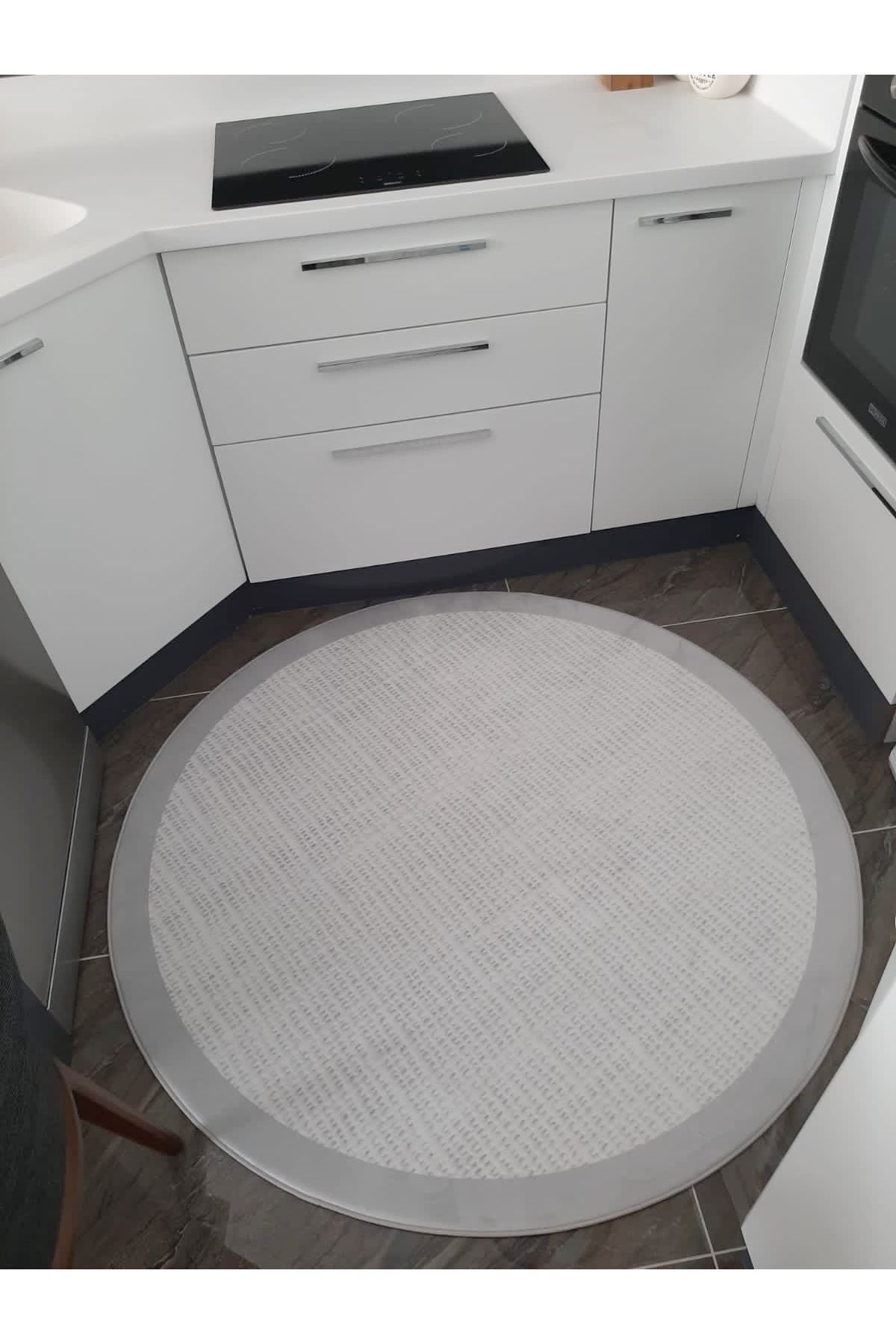 Hasır Sisal Jüt Desenli Dijital Baskılı Yuvarlak Halı