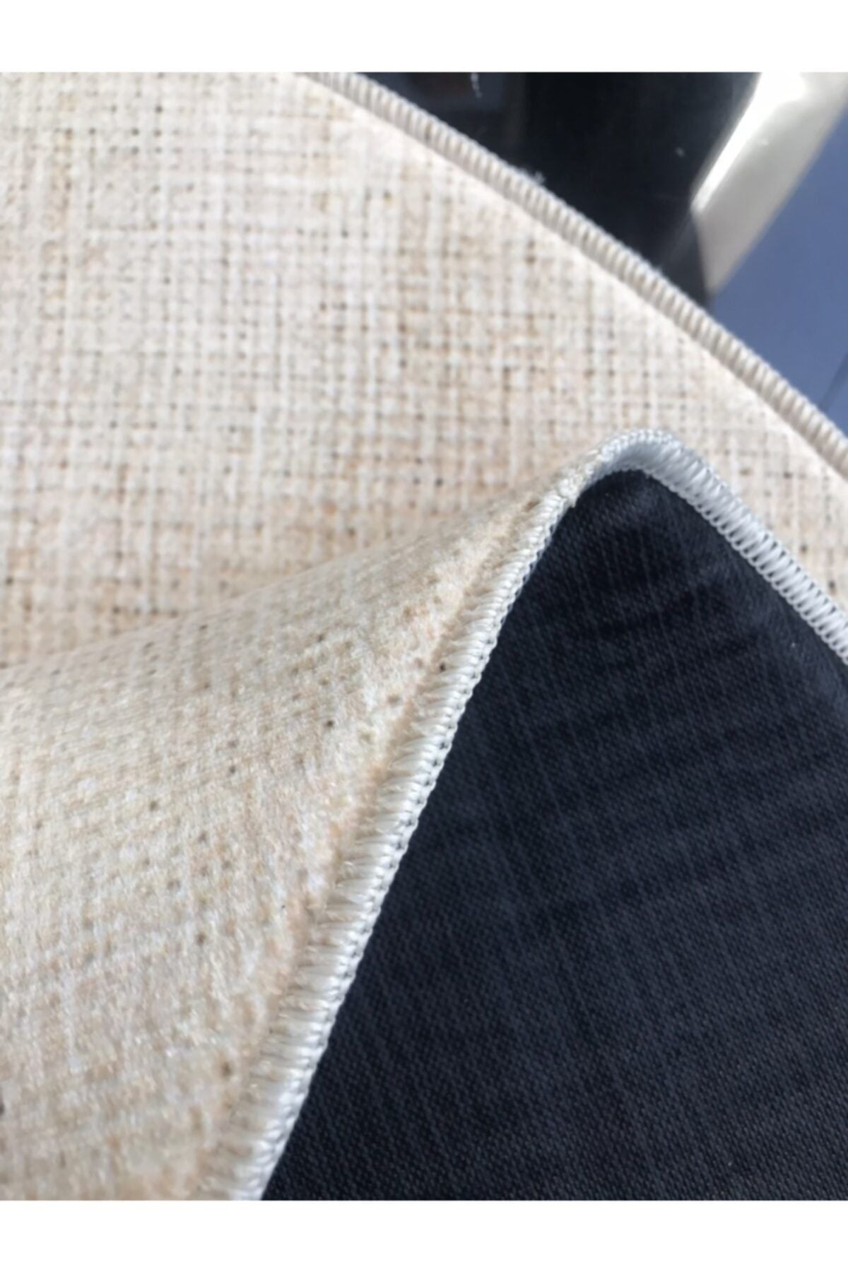 Jüt Efektli Yapraklı Dijital Baskılı Yuvarlak Halı - Jute1102