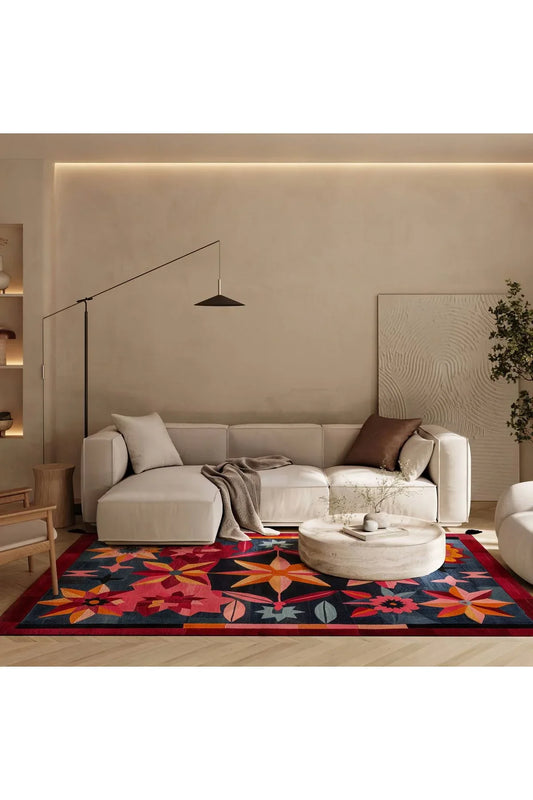 Çiçekli Floral Püsküllü Salon Halısı Mutfak Halısı Yolluk Otantik Halı Halı Vagonu 230 - HALI VAGONU