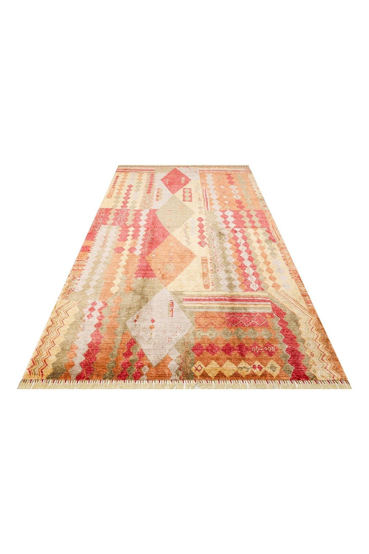 Zara Zr 10 Red Autumn Otantik Desenli El Emeği Ile Özel Tezgahlarda Üretilen Modern Uşak Halısı