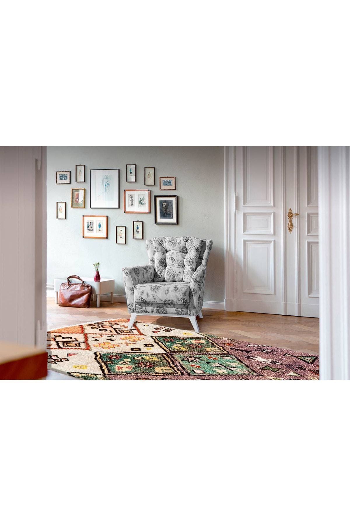 Cotton Serisi Eski Çağ Motifli Baklava Eskitme Otantik Desen Dekoratif Dokuma Taban Kilim