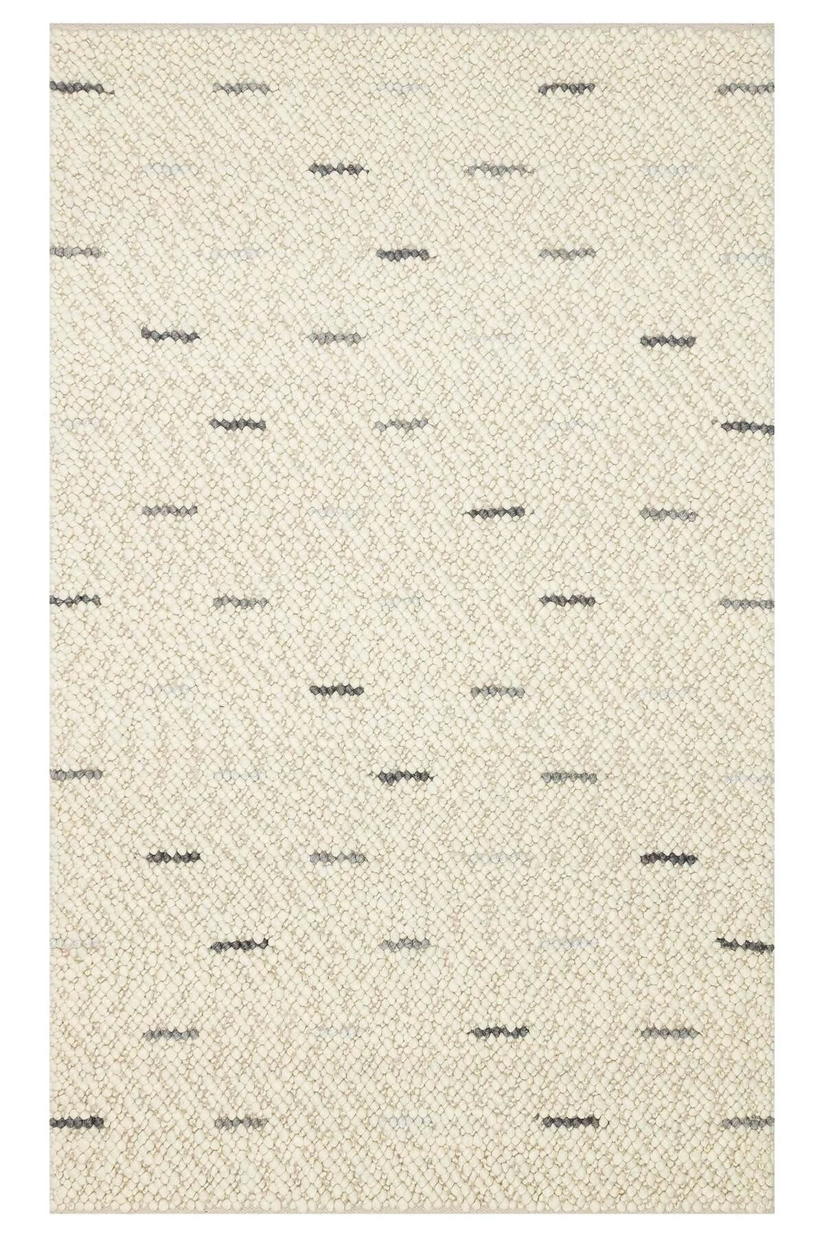 JADE JD 06 ANTRASİT GREY Naturel Kazak Örgü Desenli El Dokuma Örgü Halı