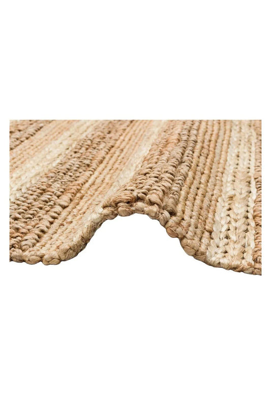 Netra S-1410 Natural Xw Farklı Örgü Dokusuna Sahip El Dokuma Naturel Jüt Hasır Halı - HALI VAGONU