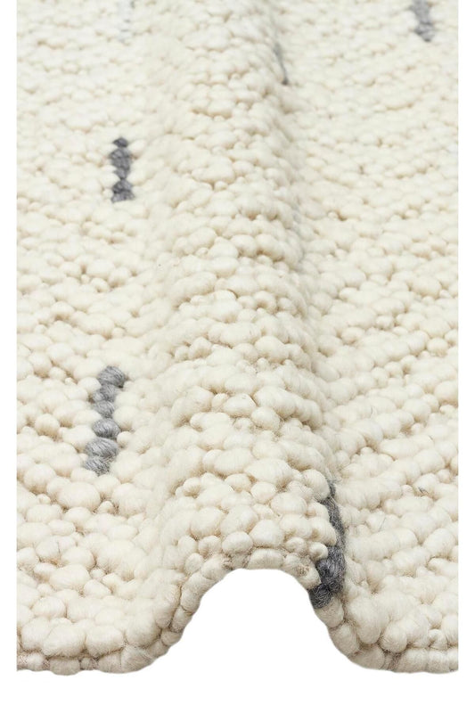 JADE JD 06 ANTRASİT GREY Naturel Kazak Örgü Desenli El Dokuma Örgü Halı