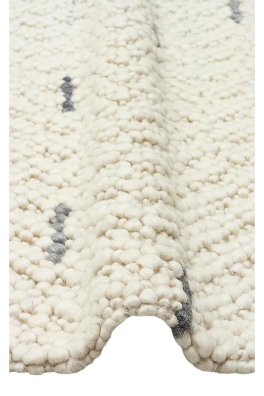 JADE JD 06 ANTRASİT GREY Naturel Kazak Örgü Desenli El Dokuma Örgü Halı - HALI VAGONU