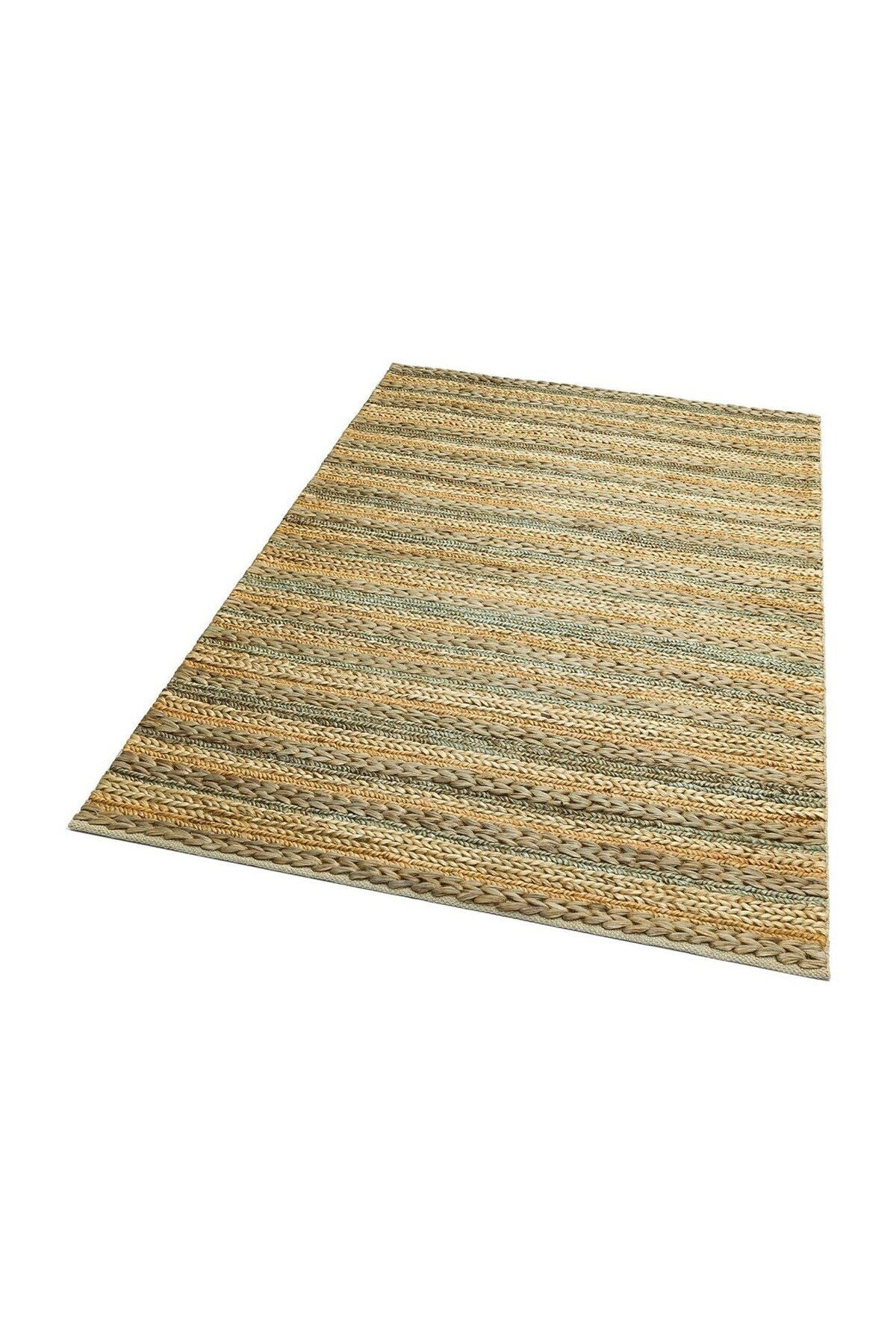 NETRA S-1103 GREY MULTY XW Farklı Örgü Dokusuna Sahip El Dokuma Naturel Jüt Hasır Halı