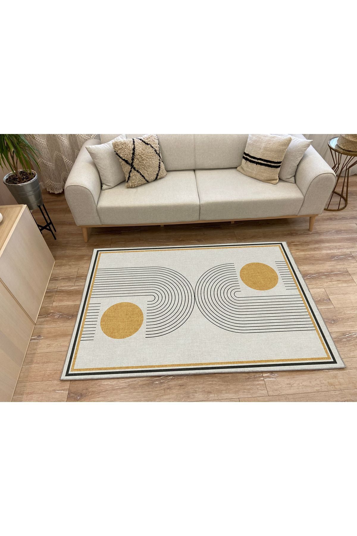 Modern Stil soyut halı kilim bej halı iskandinav halı salon halısı peluş halı Yıkanabilen Halı