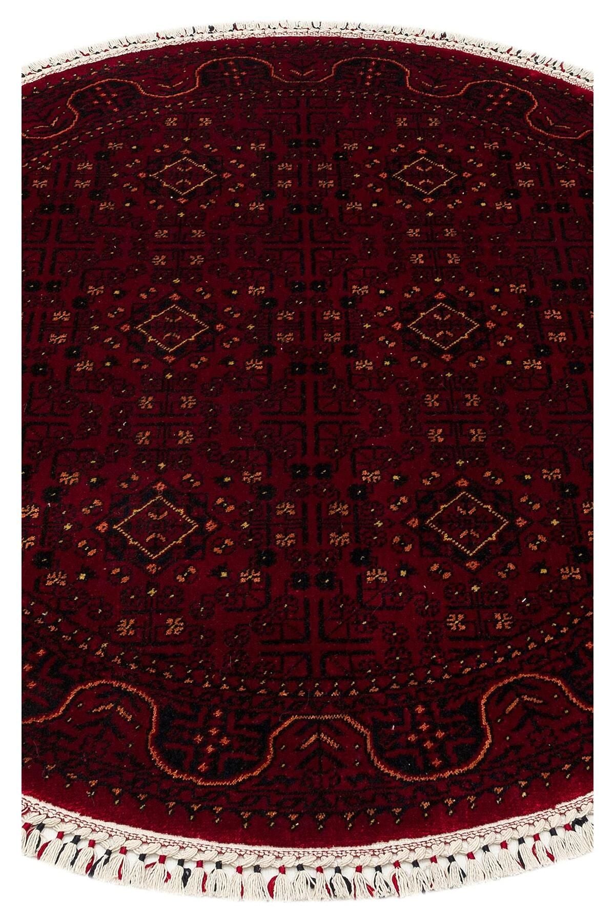 NOSTALJI 960 RED Q Afgan / Yağcıbedir Desenli El Emeği ile Özel Tezgahlarda Üretilen Uşak Halısı