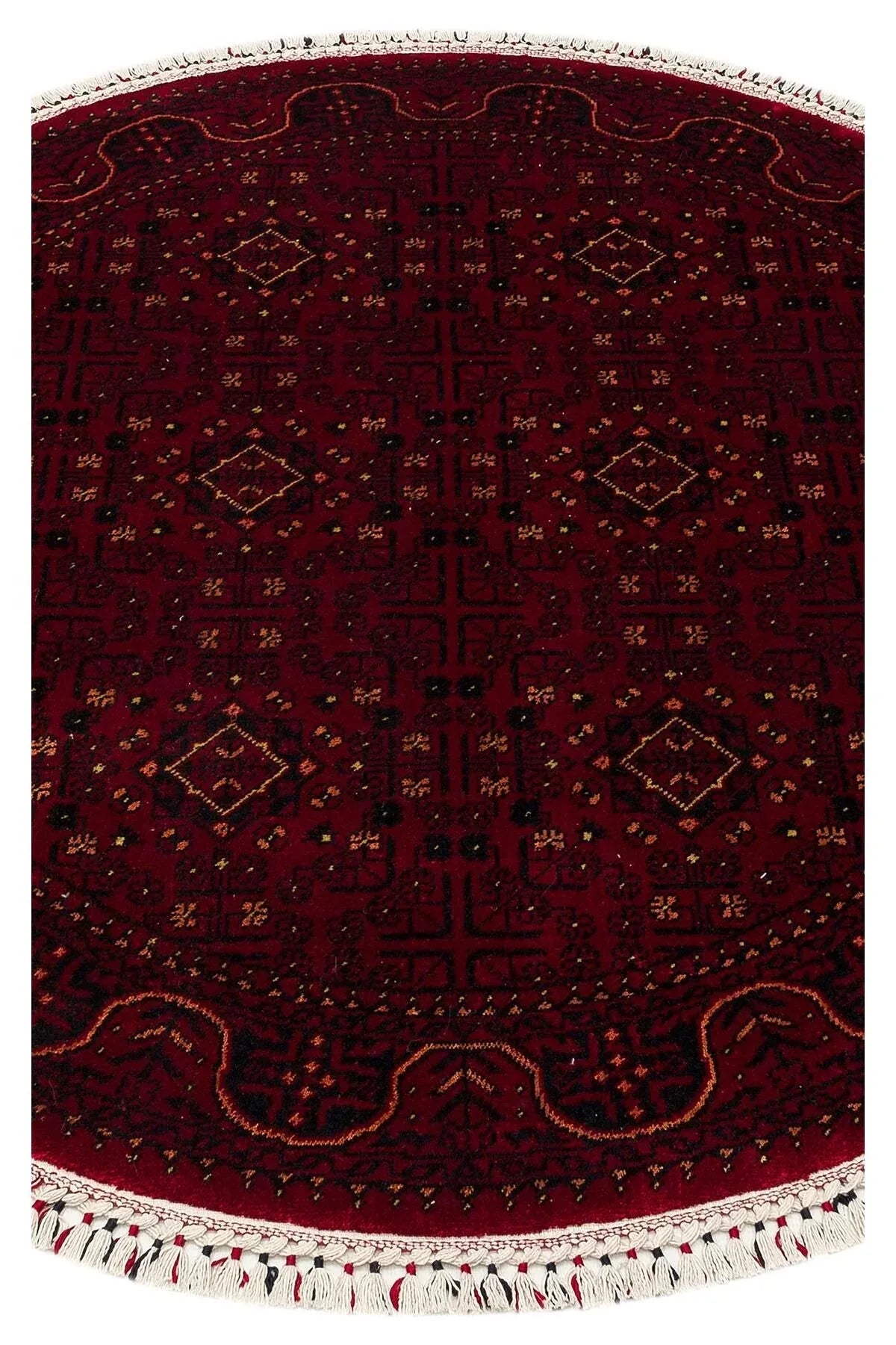 NOSTALJI 960 RED Q Afgan / Yağcıbedir Desenli El Emeği ile Özel Tezgahlarda Üretilen Uşak Halısı - HALI VAGONU