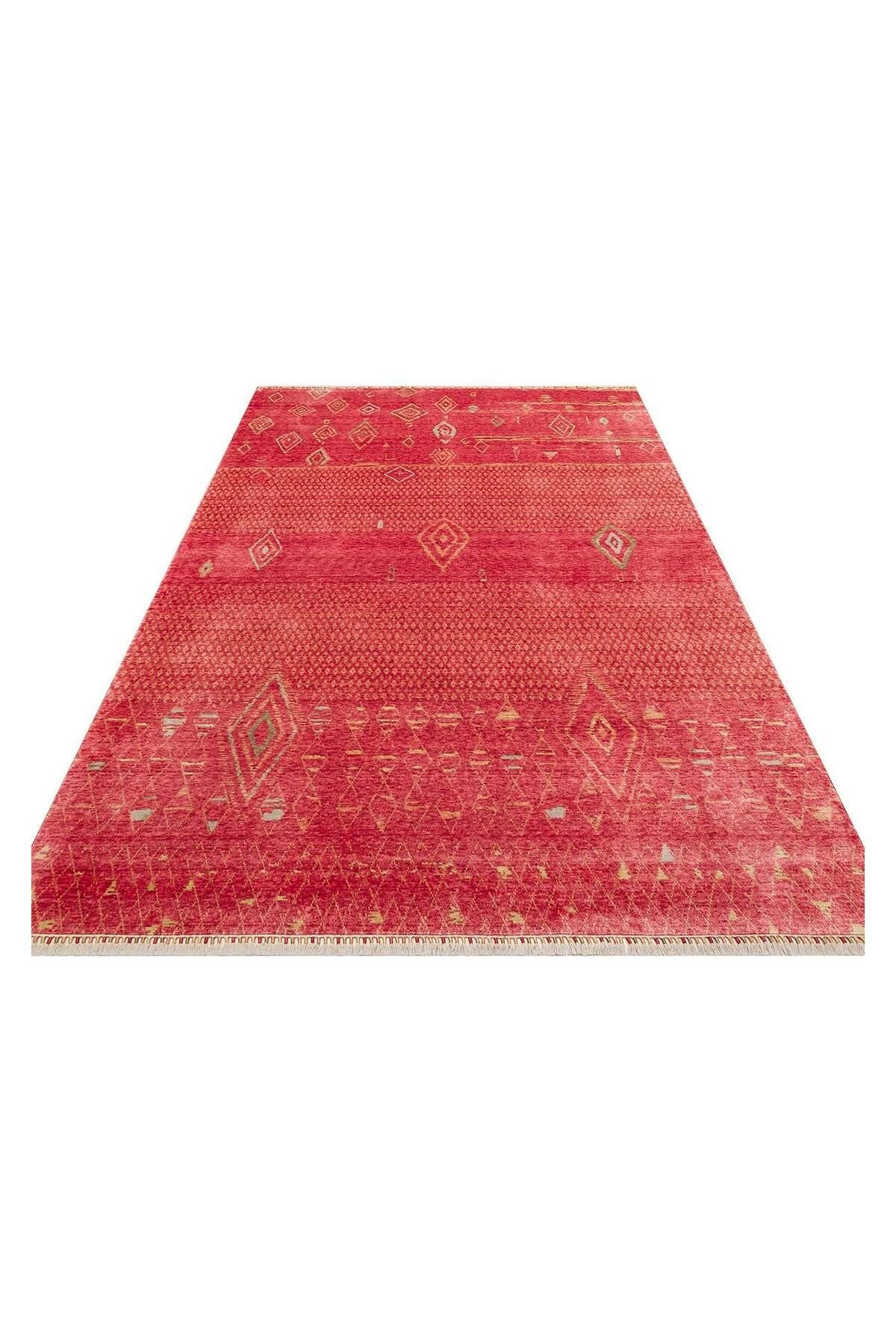 ZARA ZR 15 RED AUTUMN Otantik Desenli El Emeği İle Özel Tezgahlarda Üretilen Modern Uşak Halısı