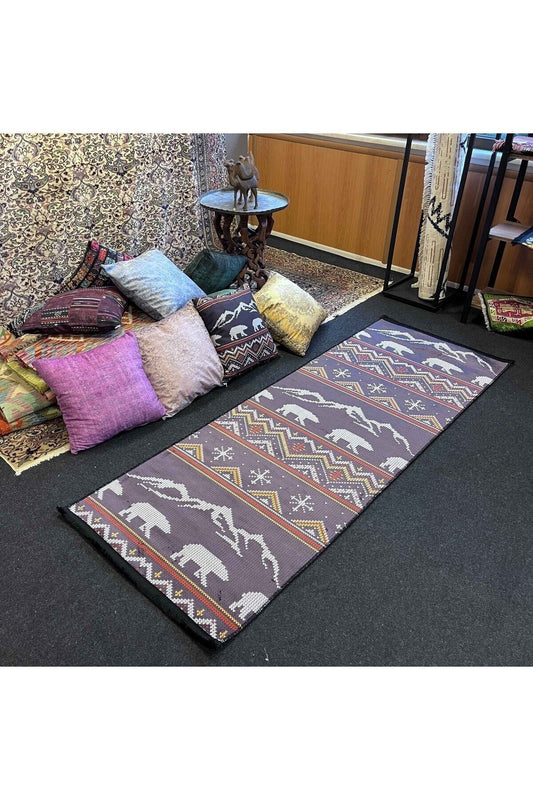 Yumuşak Dokulu Bambu Soft Kilim İskandinav Saçaklı Dijital Baskı HV-SK-902