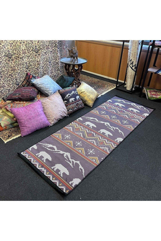 Yumuşak Dokulu Bambu Soft Kilim İskandinav Saçaklı Dijital Baskı HV-SK-902 - HALI VAGONU