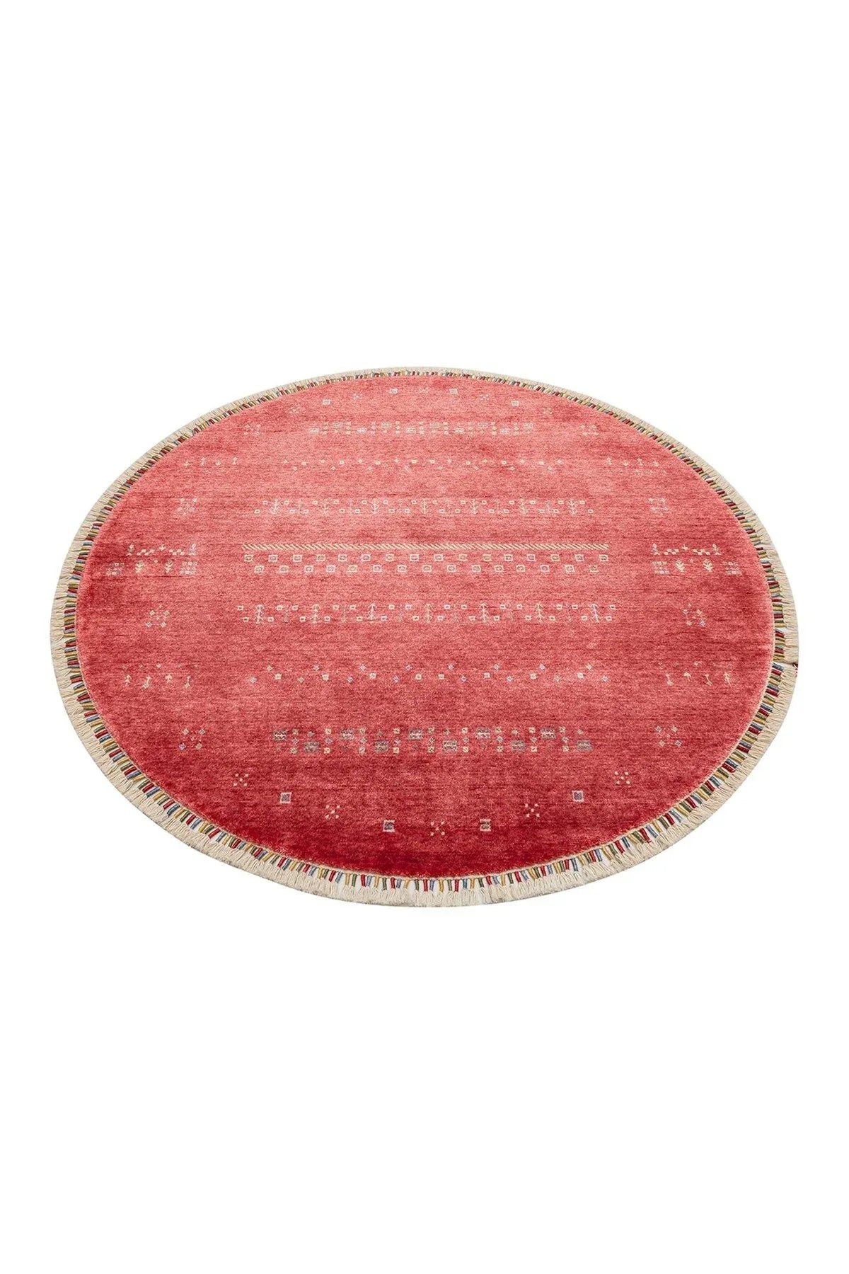 ZARA ZR 06 RED Q Otantik Desenli El Emeği ile Özel Tezgahlarda Üretilen Modern Uşak Halısı - HALI VAGONU