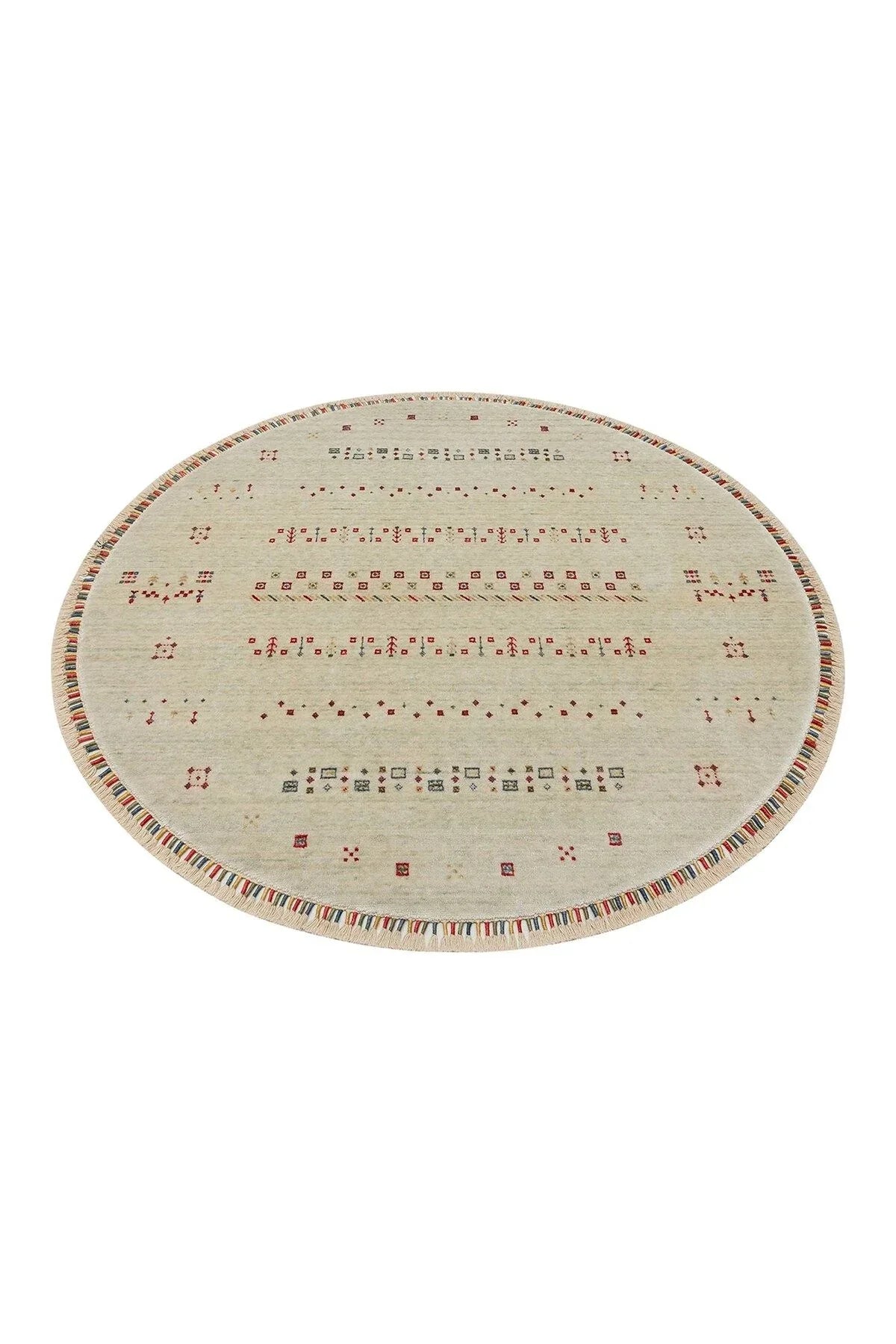 Zara 06 Beıge Otantik Desenli El Emeği Ile Özel Tezgahlarda Üretilen Modern Uşak Halısı - HALI VAGONU