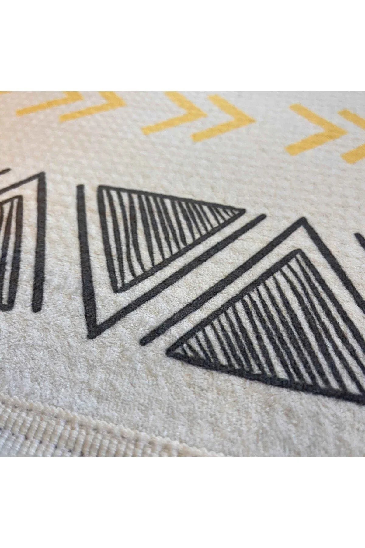 Yumuşak Dokulu Bambu Soft Kilim - İskandinav Saçaklı Dijital Baskı HV-SK-202 - HALI VAGONU