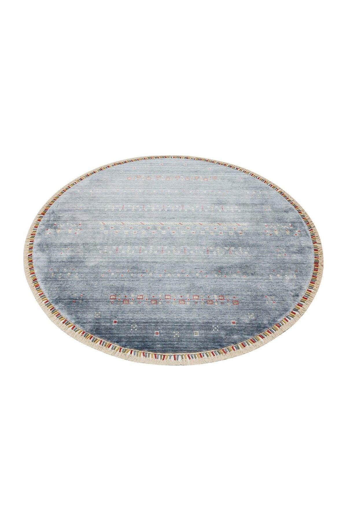 ZARA ZR 06 BLUE Q Otantik Desenli El Emeği ile Özel Tezgahlarda Üretilen Modern Uşak Halısı - HALI VAGONU