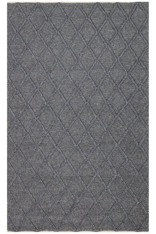 JADE DIAMOND ANTRASIT Naturel Kazak Örgü Desenli El Dokuma Örgü Halı