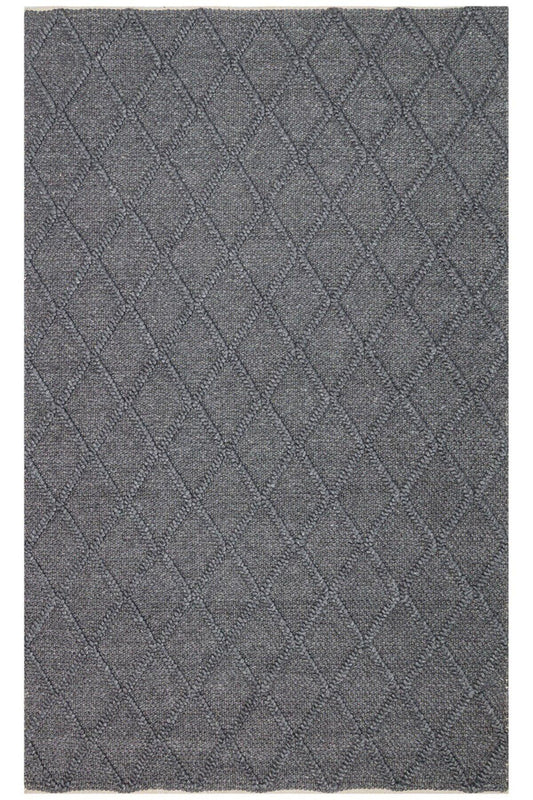 JADE DIAMOND ANTRASIT Naturel Kazak Örgü Desenli El Dokuma Örgü Halı - HALI VAGONU