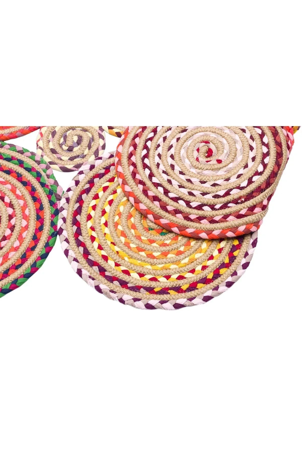 Patna Ptn 01 Multy Mix Jüt Hasır Görünümlü Hav Toz Vermez Dekoratif Örgü Halı - HALI VAGONU