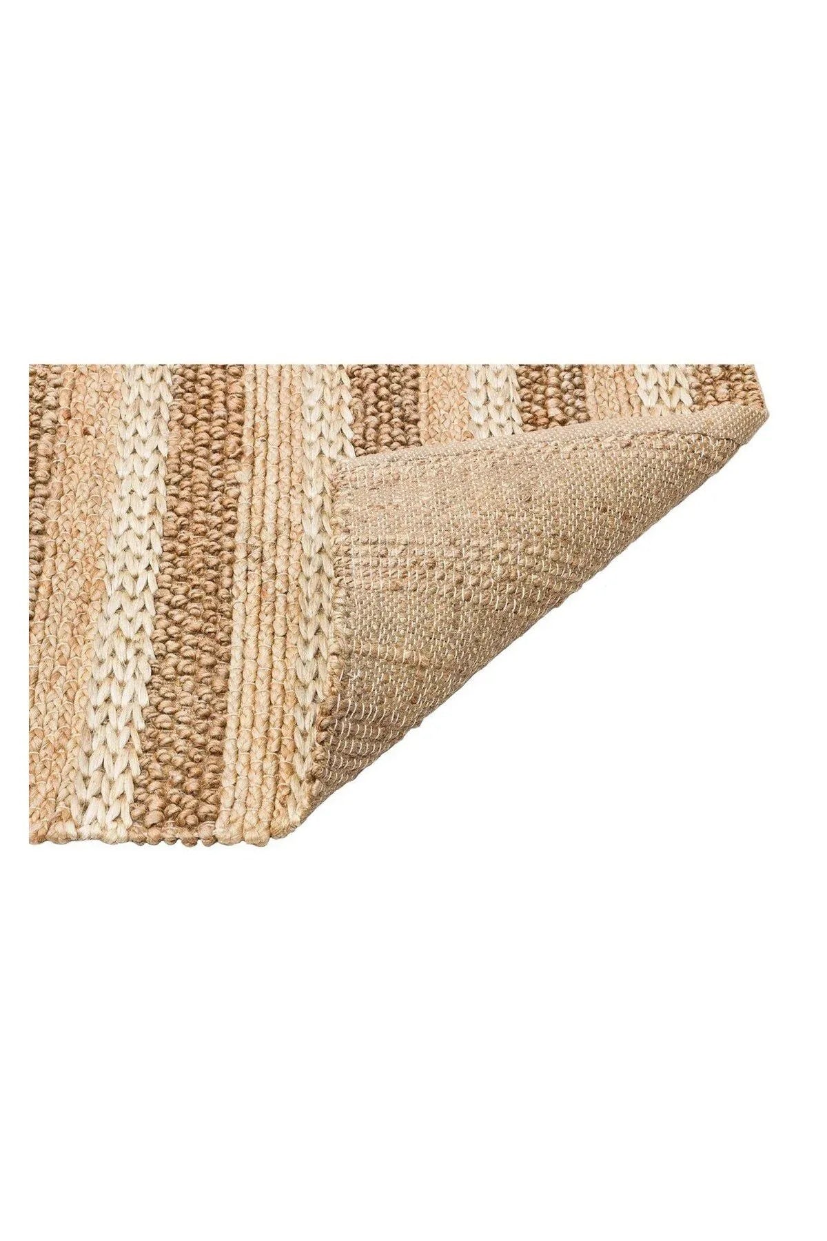 Netra S-1410 Natural Xw Farklı Örgü Dokusuna Sahip El Dokuma Naturel Jüt Hasır Halı - HALI VAGONU