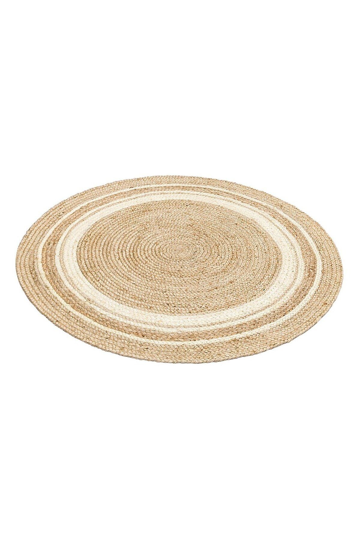 Juno Ech 01r Natural Whıte El Dokuma Naturel Jüt Hasır Halı