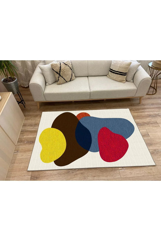 Modern Stil Krem Tonlarında iskandinav halı ve kilim Salon halısı Peluş halı Yıkanabilen Halı - HALI VAGONU