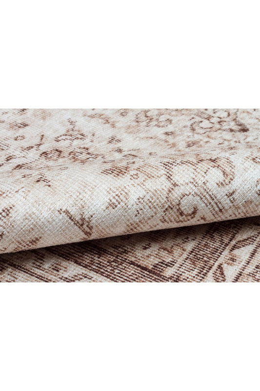 Mars 3056 Bej Vizon Vintage Desenli Etnik Dokuma Taban Halı