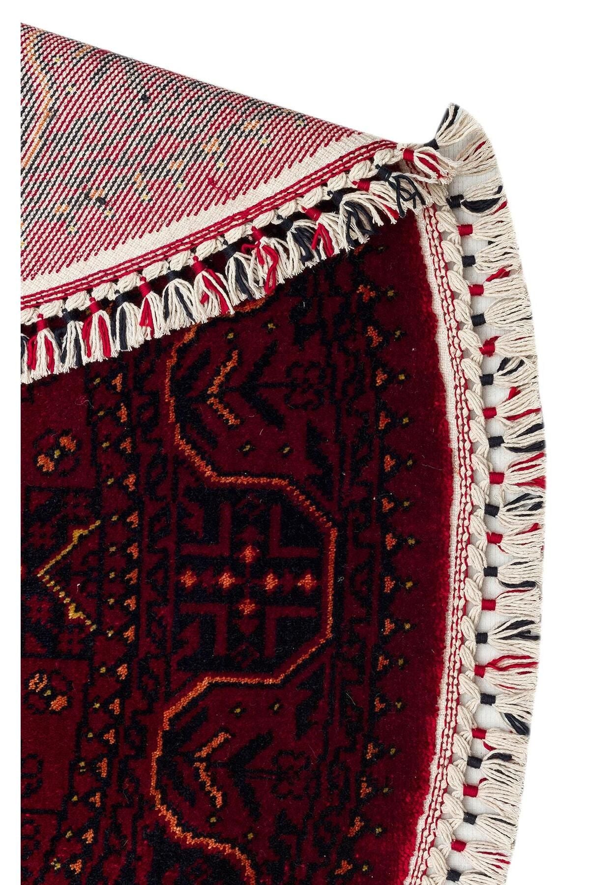 NOSTALJI 960 RED Q Afgan / Yağcıbedir Desenli El Emeği ile Özel Tezgahlarda Üretilen Uşak Halısı