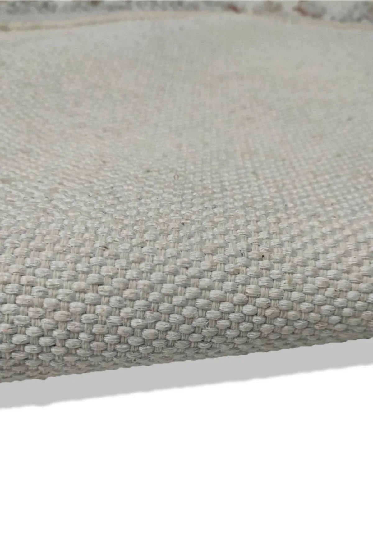 Cotton Serisi Süt Kahve Ve Koyu Gri Tonlarında Ince Bordürlü Dekoratif Dokuma Taban Kilim - HALI VAGONU