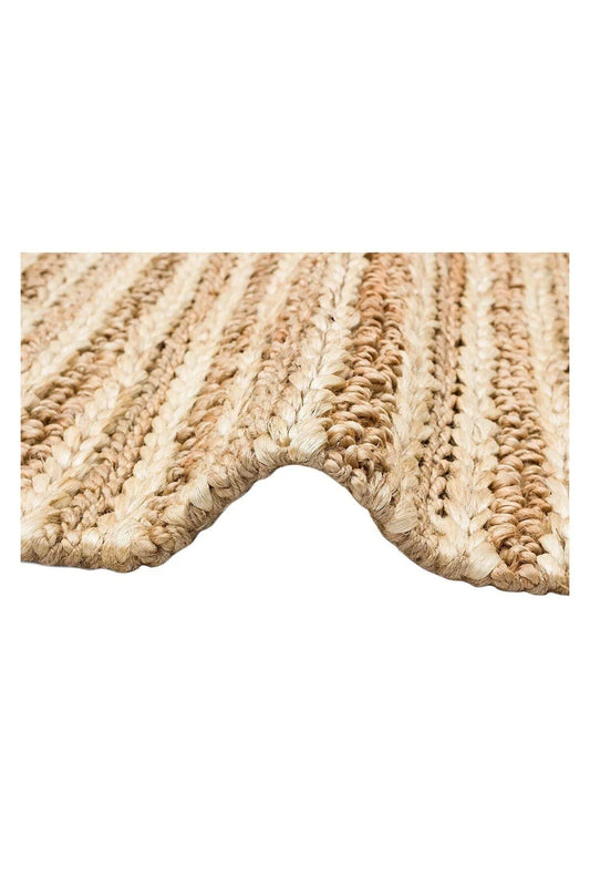 NETRA S-1152 NATURAL XW Farklı Örgü Dokusuna Sahip El Dokuma Naturel Jüt Hasır Halı - HALI VAGONU