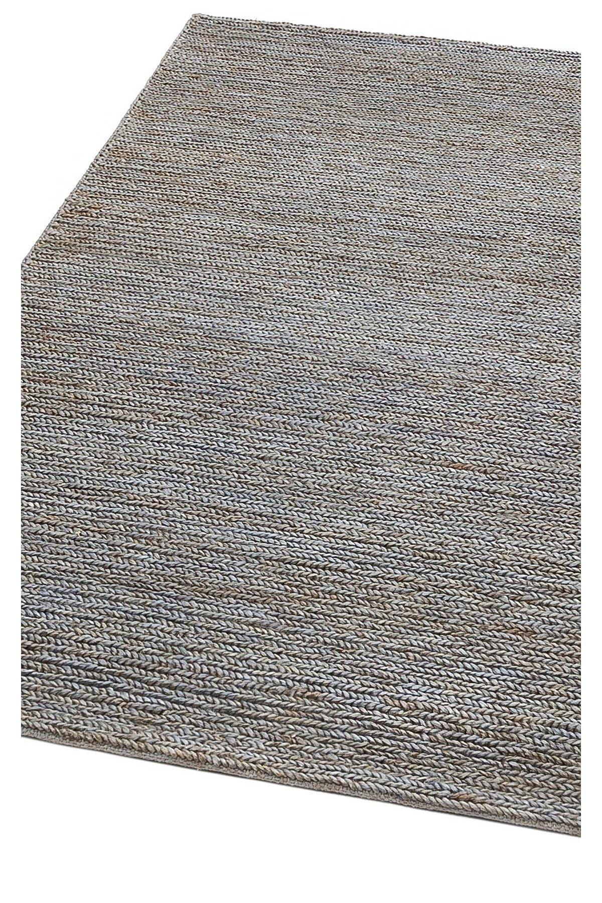 Fıne Chotı Fıne Slate Blue ( Sb03 ) El Dokuma Naturel Jüt Hasır Halı - HALI VAGONU