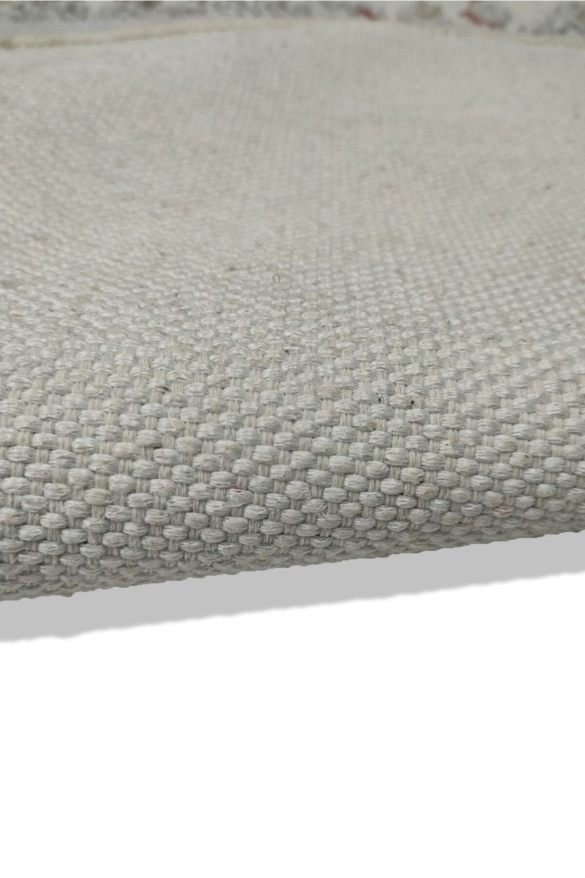 Cotton Serisi Multy Tonlarında Zikzak Eskitme Desenli Dekoratif Dokuma Taban Kilim