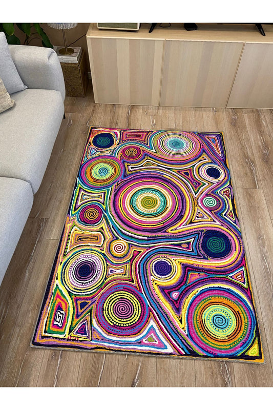 HV 21 Modern Stil Yıkanabilen Salon Halısı