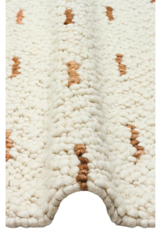 JADE JD 06 NATURAL Kazak Örgü Desenli El Dokuma Örgü Halı