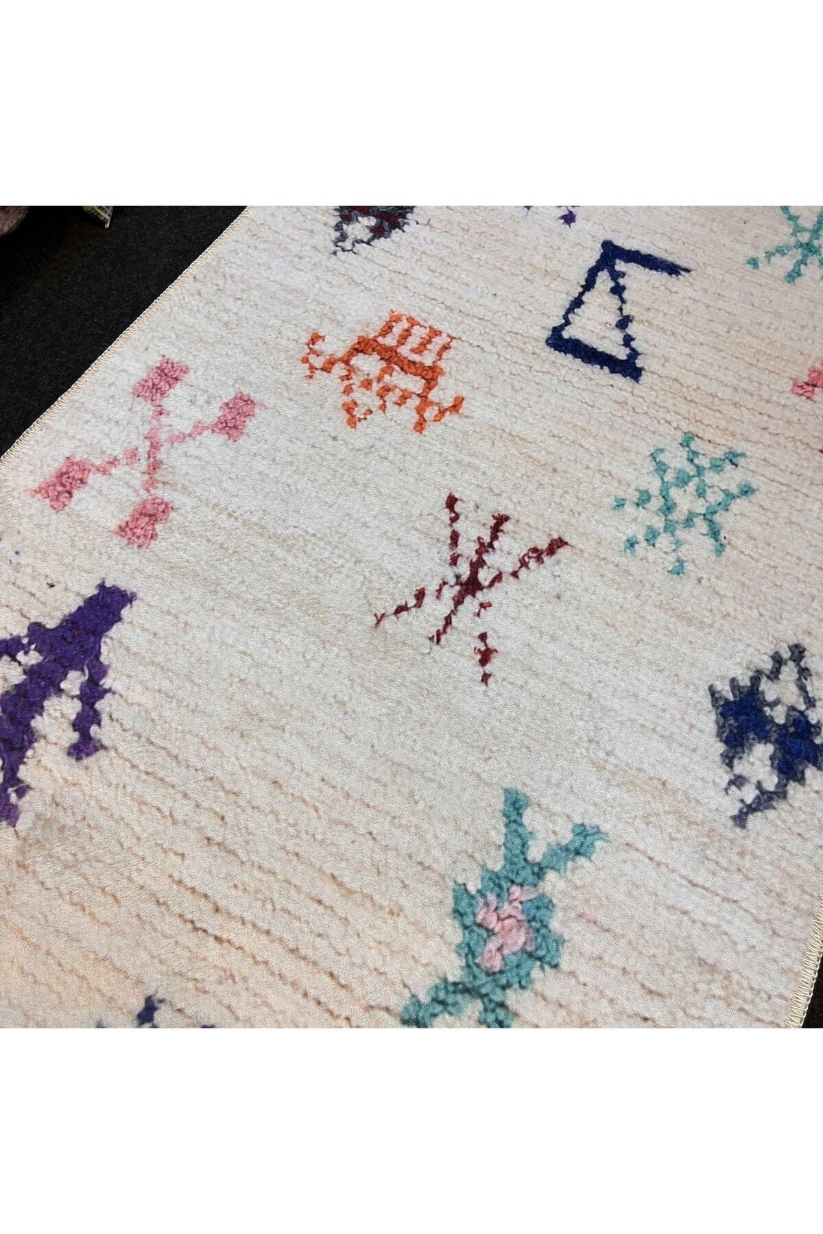 Yumuşak Dokulu Bambu Soft Kilim Ourain Saçaklı Dijital Baskı HV-SK-O9