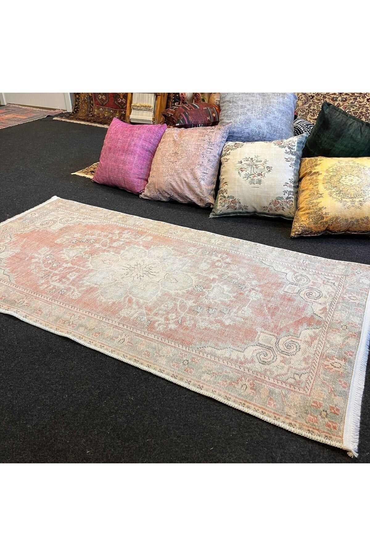 Yumuşak Dokulu Bambu Soft Kilim - Vintage Saçaklı Dijital Baskı HV-SK-23
